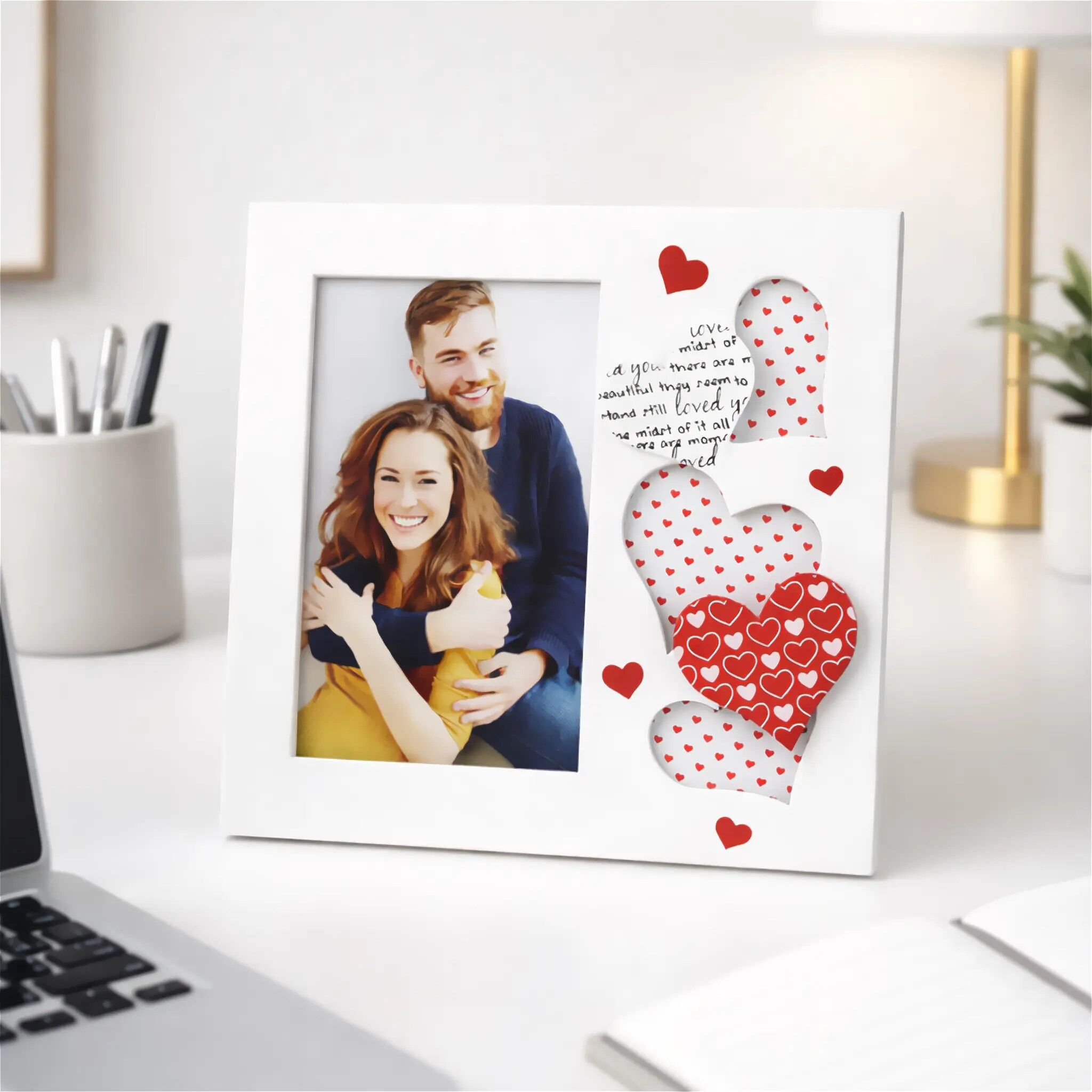 Rámik na fotku ARISA 10x15 so srdiečkami – Obrázok 4