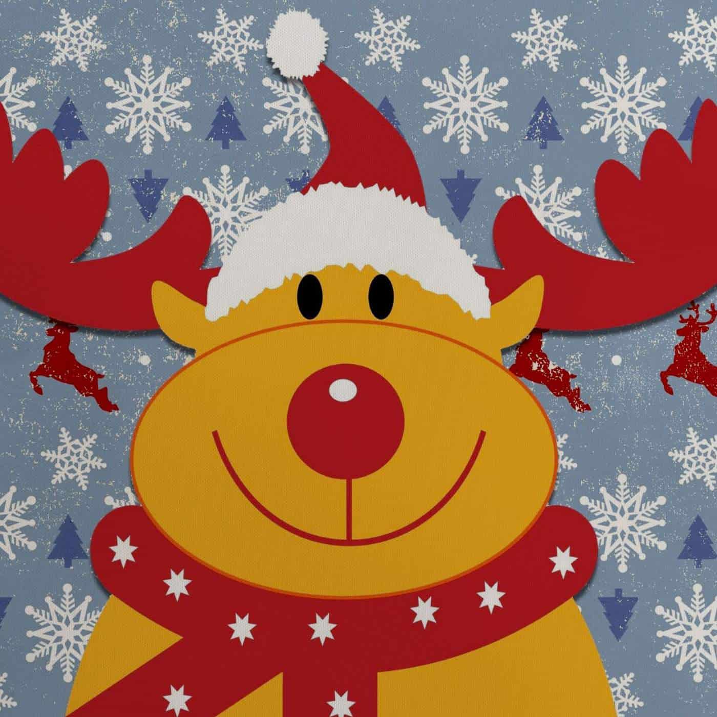 Vankúš vianoce sob | biely Gabardén - Image 2