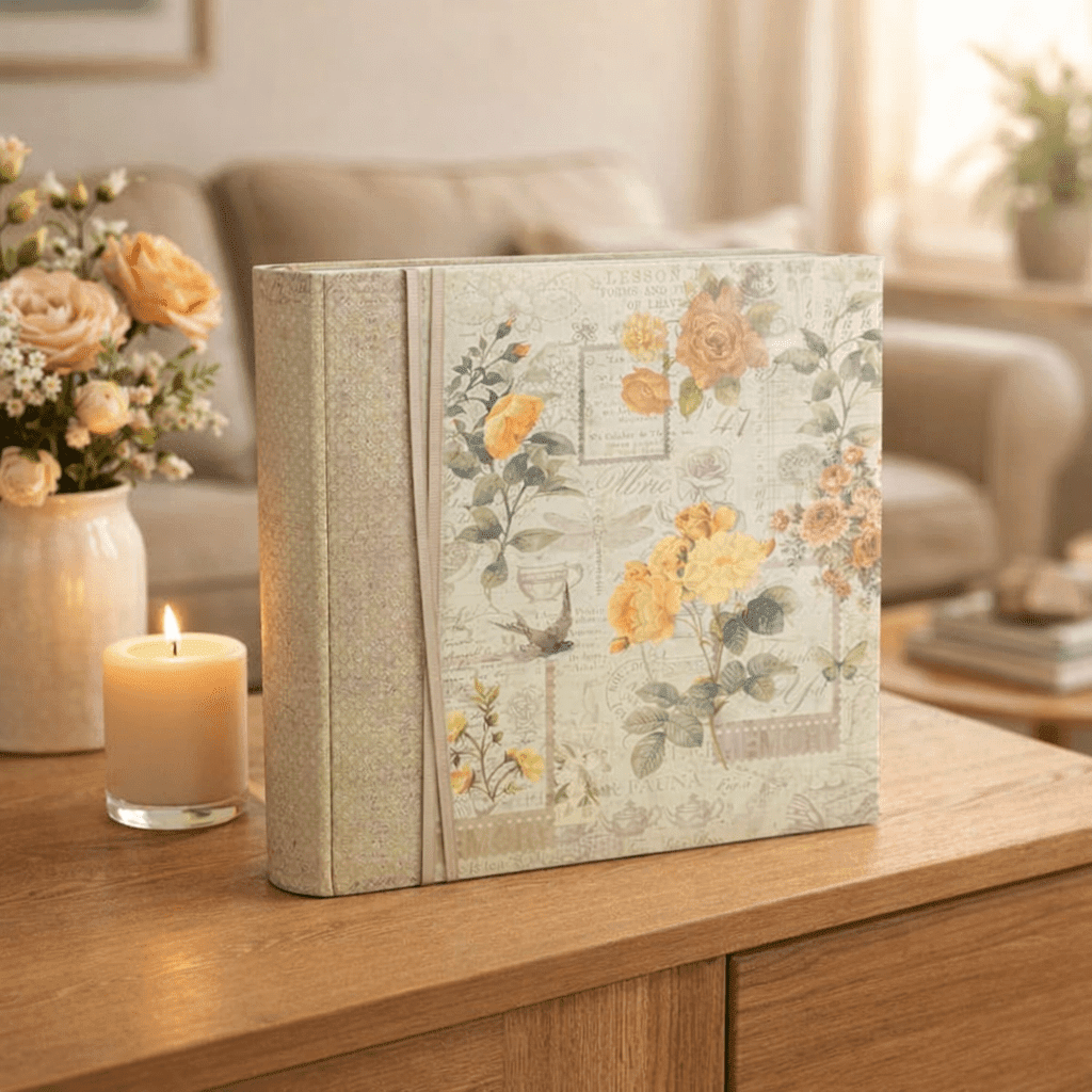 Fotoalbum OPHELIA BEIGE - fotorožkový 32x32cm – Obrázok 3