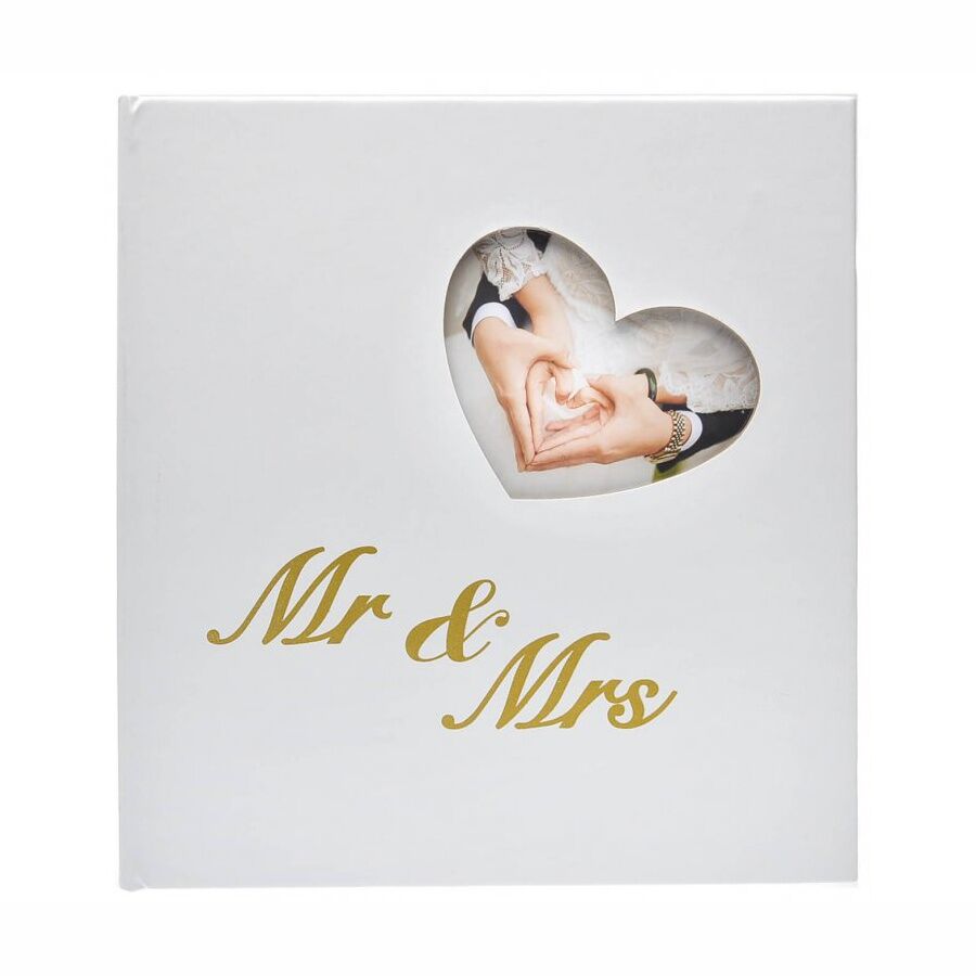 Svadobný fotoalbum MR. & MRS. WHITE  fotorožkový 29x32