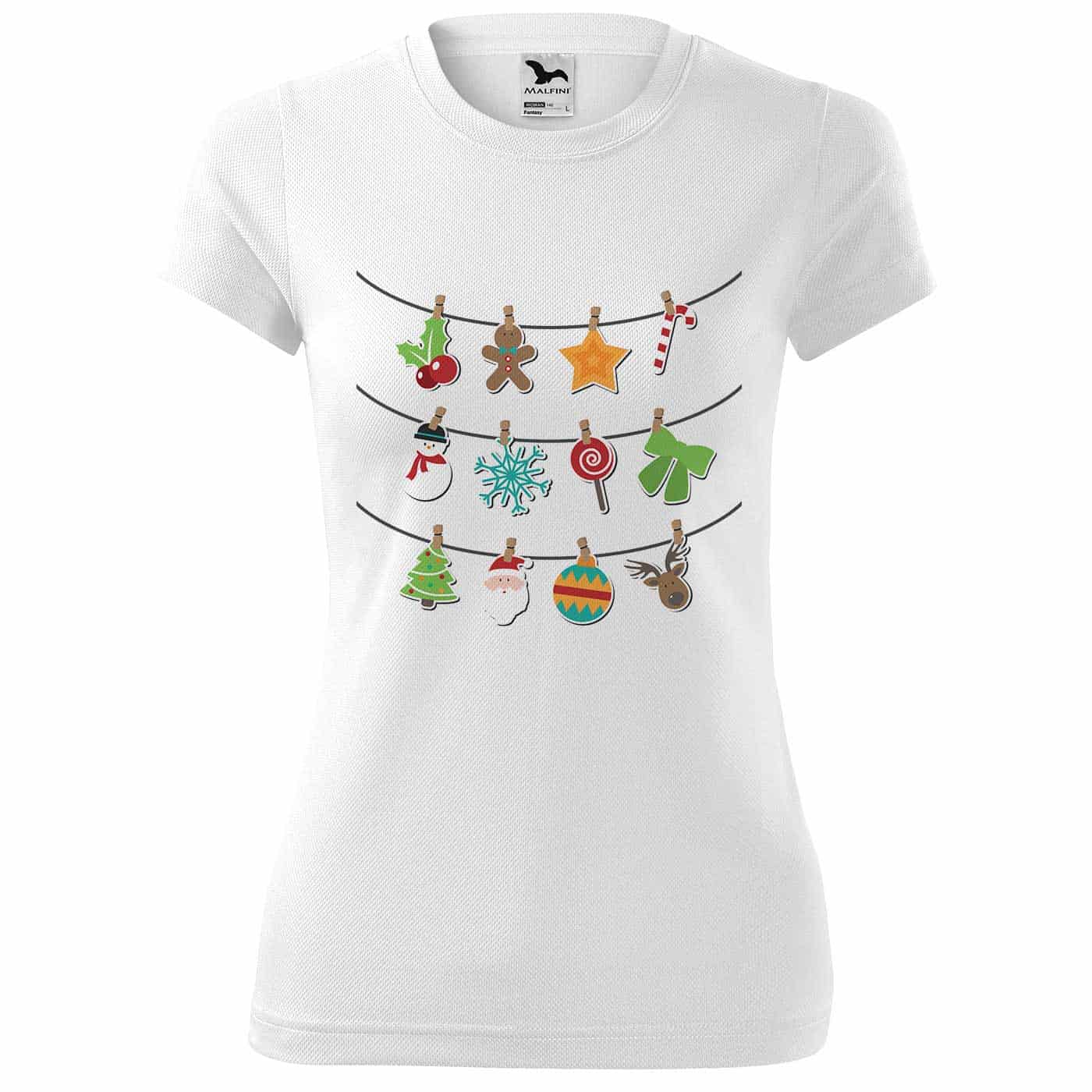 Dámske tričko Vianočná dekorácia
